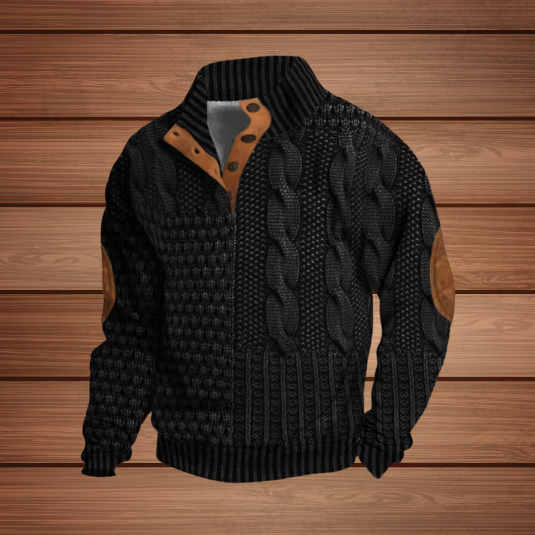 Logan - Casual Knit Button-Down Sweater