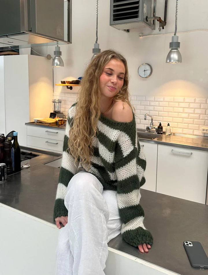 Jade| Striped Knitted Sweater